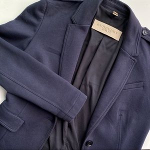 Burberry Brit navy blue knit ponte blazer